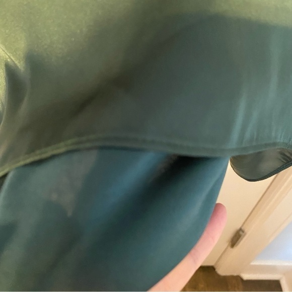 Nymphe Shirt Rich Green Longline Fully Lined Body Silky Forest Fairy Sz S/M - Picture 5 of 9